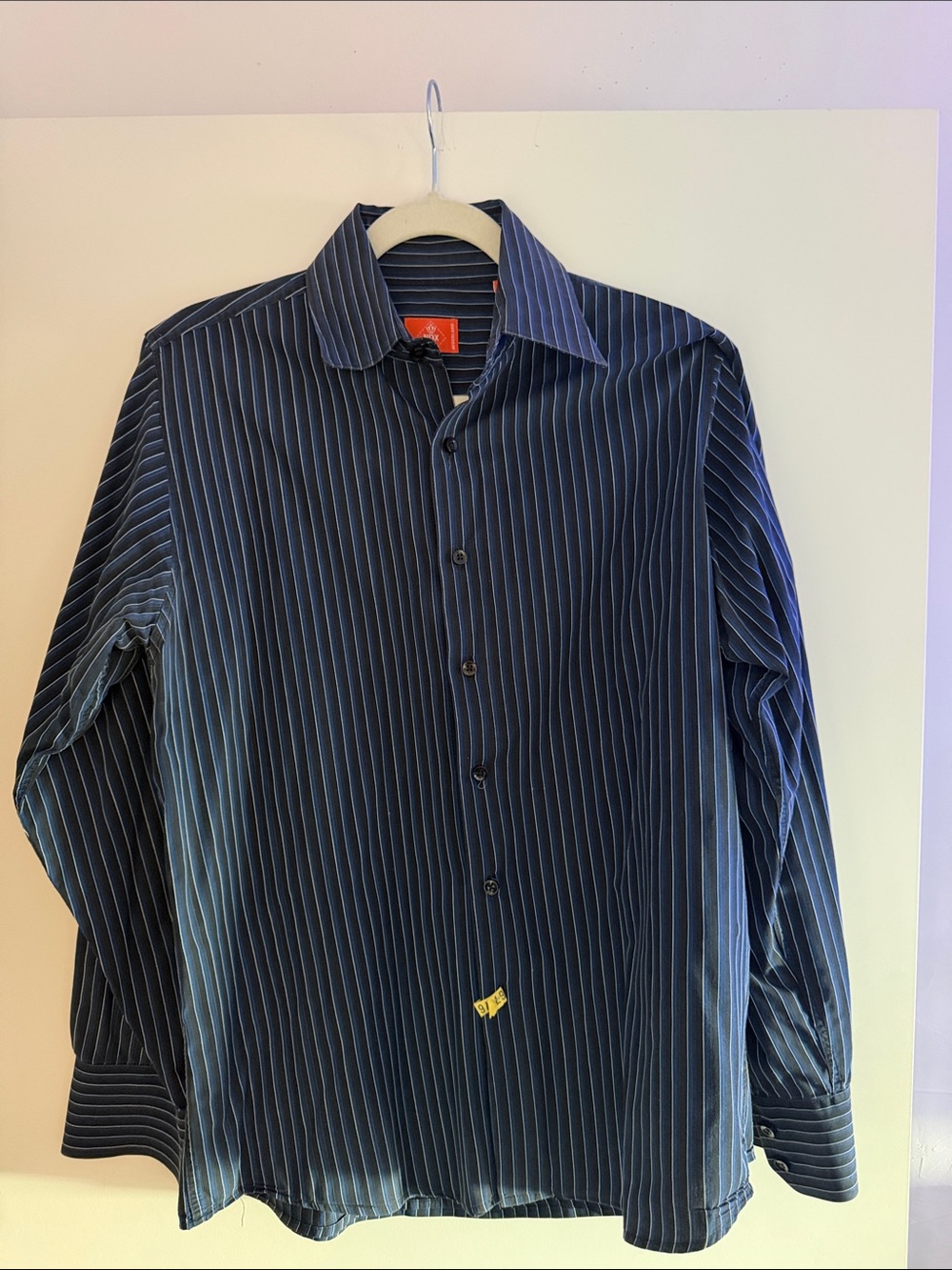 Ted Baker Men's Navy Pinstripe Dress Shirt